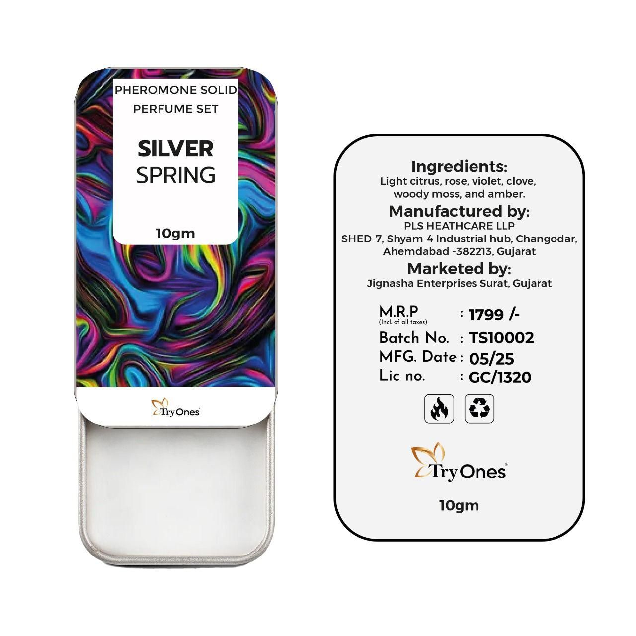 Pheromone Solid Perfume Set Silver Spring 10 gm Pack of 1