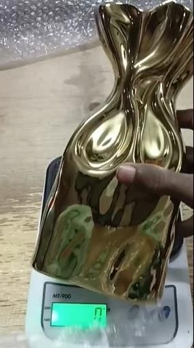 Electroplated Ceramic Vase